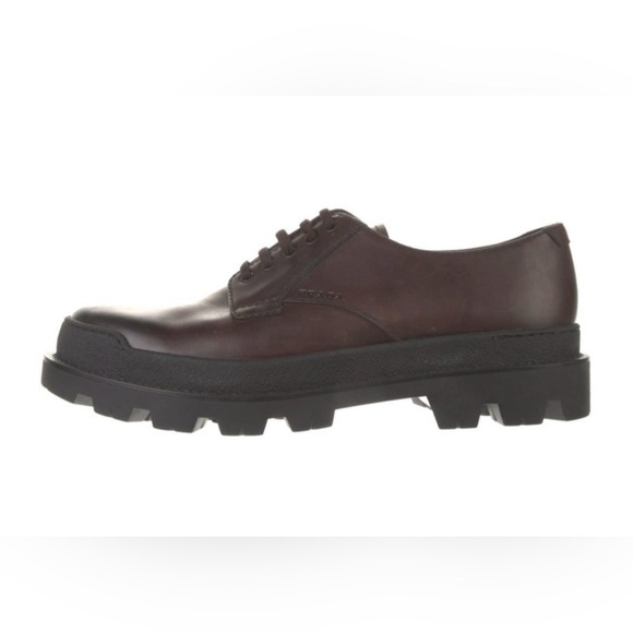 Prada 2024 Monolith Brown Leather Derby Shoes (BRAND NEW :Store display) Size 11 - Picture 6 of 9